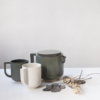 Théière vert de gris 1L en céramique artisanale et ensemble de tasses